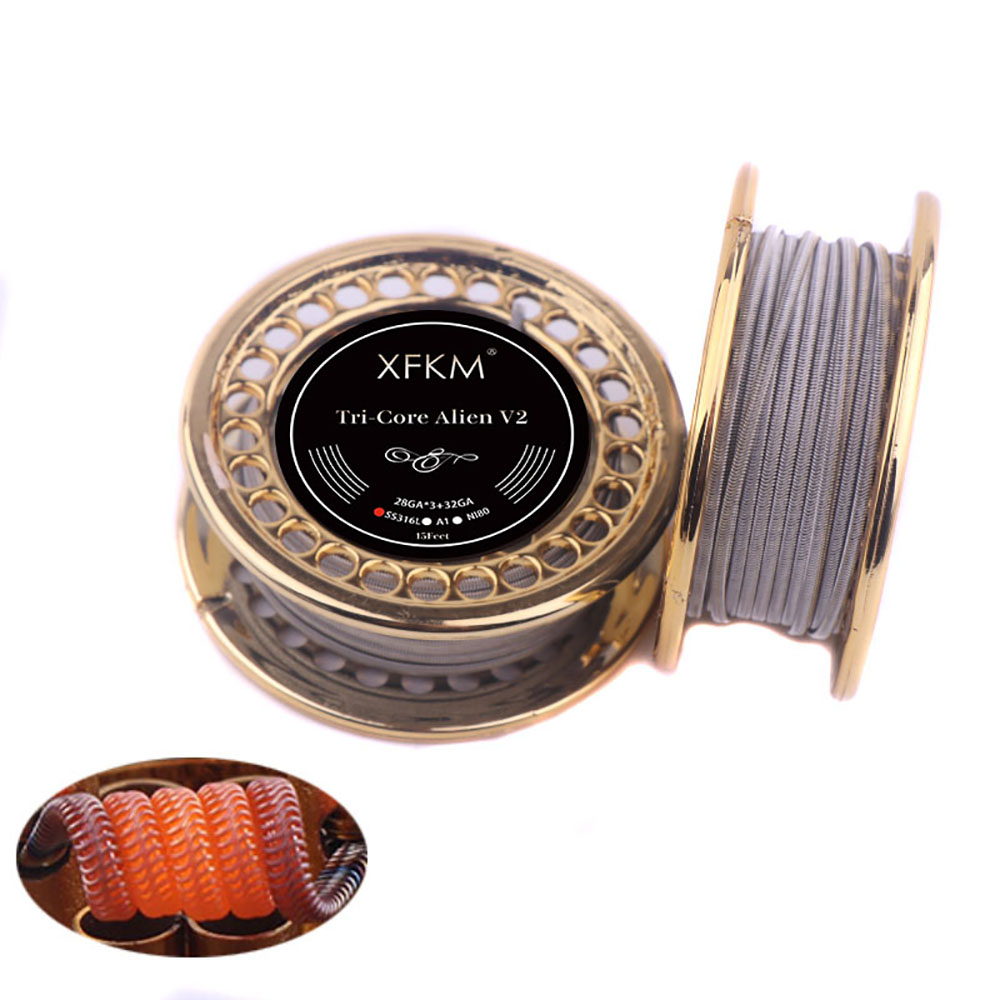 XFKM 5M/roll NI80/A1/SS316L Al - огляд і ціна Clapton Wire Pre Built