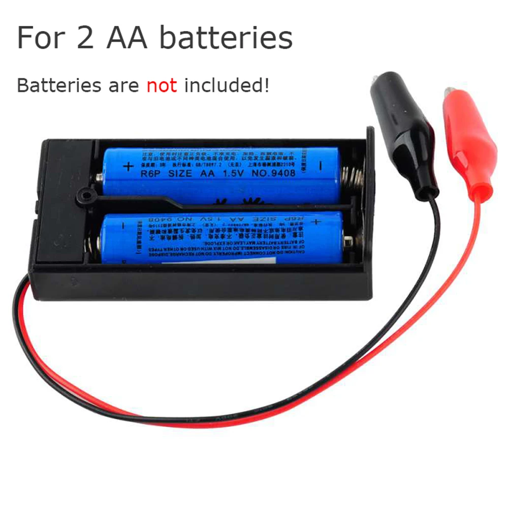 10PCS 2 AA 3V Battery Holder C - огляд і ціна Battery Case Storage