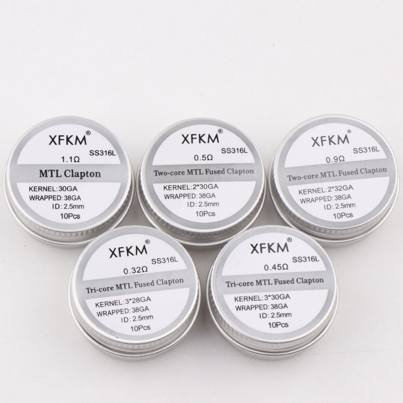 NEW XFKM 10PCS/box NI80/A1/SS3 - огляд і ціна Clapton Wire Pre Built